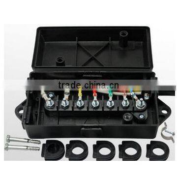 S10371 7-Way 6FT Trailer Plug Cord With 7-Pole Wiring Junction Box - Inline Harness Kit RV Blade Molded Wire Connector photo-4