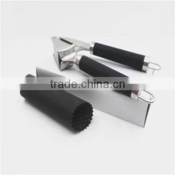 Amazon Best Seller Stainless Steel Garlic Press Set Silicone Garlic Peeler photo-5