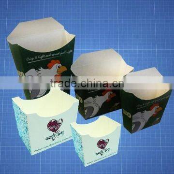 disposable Custom printed square bottom paper popcorn box