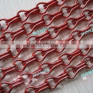 Anodizing Aluminium Chain Link Fly Screen For Garden Decoration