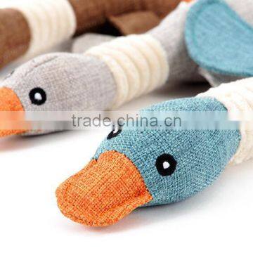 Cute Hotsale Promotion Kids Stuffed Duck Toy for Dog Green photo-5