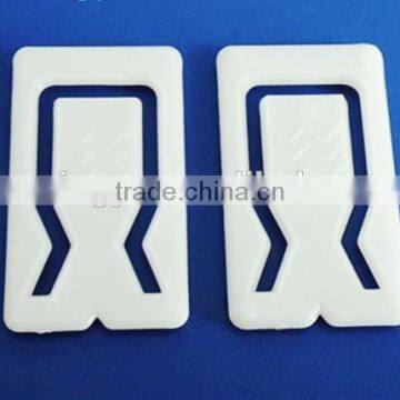 square plastic collar clip for shirt, shirt plastic clip, shirt package clip