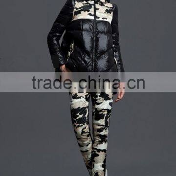 European Style Women Camo Down Filled Winter Keep Warm Pants photo-4