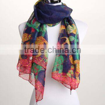 2016 Fashionable Lady Pashmina Scarf Print Polyester Scarves Wholesale photo-4