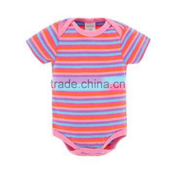 2017 New Baby Clothes Short Sleeve Stripe 100% Cotton Baby Rompers Summer