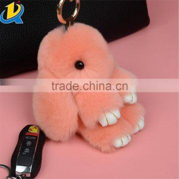 Wholesale Luxury hot sale colorful mink fur novelty rabbit keychain