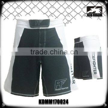 White and Black MMA Shorts Durable Martial Arts in Sportswear Men