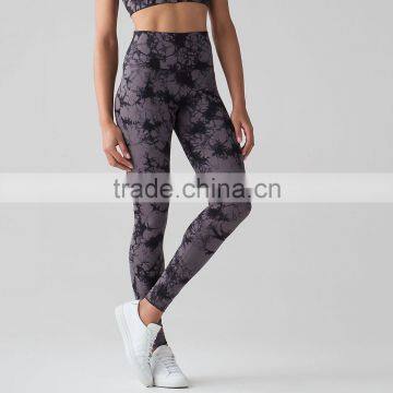 2017 China Wholesale Sublimation Yoga Pants Manufacturer Custom Made High Waist Active Wear Slim Fit Yoga Leggings for Women photo-3