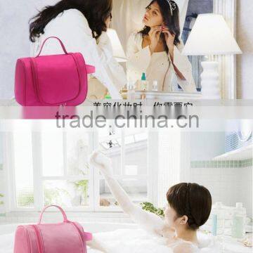 Small Professional Plain Travel Oxford Travel Makeup Organizer Custom Woman Hand Bag With Compartment photo-2