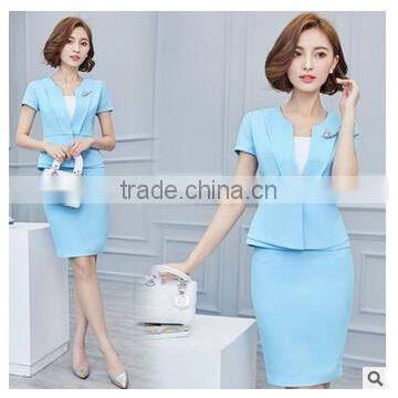 Custom Short Sleeve V-Collar Hot Selling New Formal Dress Woman Suit Wholesale photo-4
