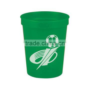 USA Made 16 oz Smooth-Sided Transparent Stadium Cup - BPA-free, FDA compliant and comes with your logo