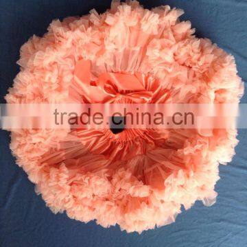 Pink Baby Girl Fluffy Satin Pettiskirts QL-67 photo-2