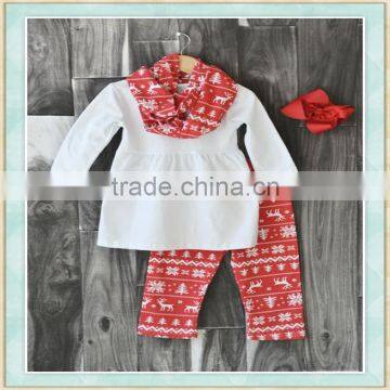 Baby wear bulk clothes write tops reindeer pants christmas wholesale fashion clothing 2017