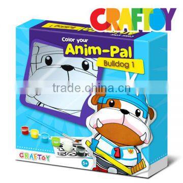 DIY Toy Kit Artist Canvas Set Color Your Animal Pal Bulldog photo-2