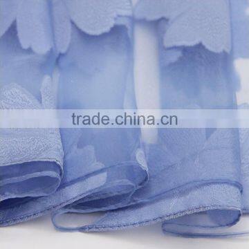 Transparent Flower Silk Lady Neck Scarf for Custom photo-3