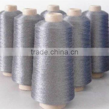 Stainless steel fiber yarn for conductive yarn thread