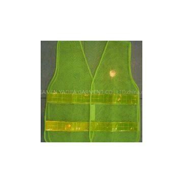 YJ-5028 Green Reflector Hi Vis Safety Mesh Vest Harness Incident Command Vests