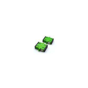 SC Simplex Adapter DX Single Mode , Green Color Flanged Coupling Adapter