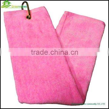 Velvet golf towel ring cotton golf towel oem golf towel custom logo wholesale china factory