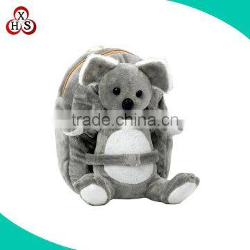 Custom animal shaped backpack book bag plush koala backpack