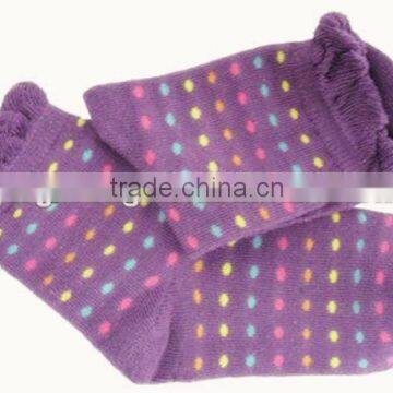 High-end Fashion Lace Sweet Princess Polka Dots Design Winter Thick Warm Running Socks 80% Cotton 20% Spandex Girls Socks