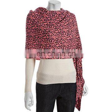 2015 newest fashion trend hot-selling pretty elegant cute cozy knitted ladies leopard print shawl