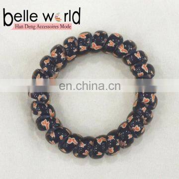 Wholesale Elastic Print Telephone Wire Hair Band Telephone Cord Hair Accessories