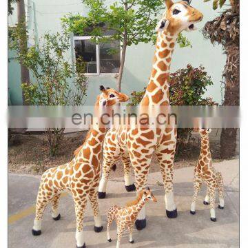 High quality realike plush giraffe stuffed toys manufacture