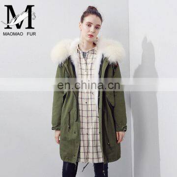 2016 Top Fashion High Quality Black Short Style Parka Genuine Fox Fur Lining Parka Raccoon Fur Collar Custom Parka Jacket