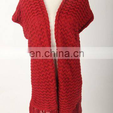 knitted fashion winter lady poncho wholesale