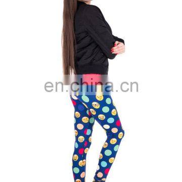 Emoji Colors Dots Stretch Ladies Sport Print Skinny Sexy Pants Running Fashion Printed 3d Workout Muscle Sale Leggings for Woman photo-3