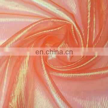 polyester rainbow organza fabric multicolor organza fabric for decoration