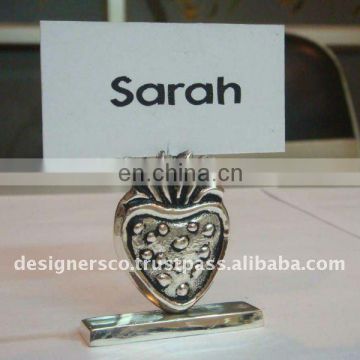 Silver Strawberry Wedding Favor Place Card Holder