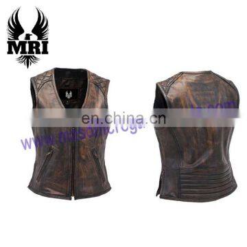 Women Leather Vest