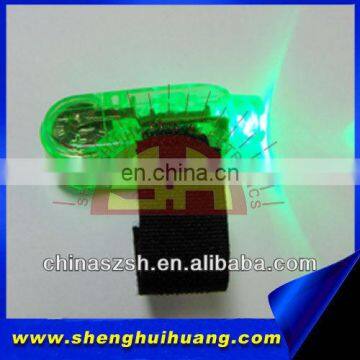 green color LED magic flashing finger light with black belt