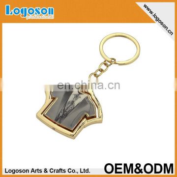 wholesales gold finishing T-shirt key holder