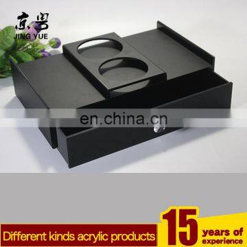 Custom KTV supplies storage box black acrylic hotel supplies display box