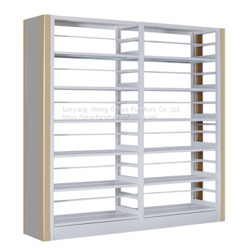 Library Double Sided Steel Book Rack Classic Bookshelf photo-3