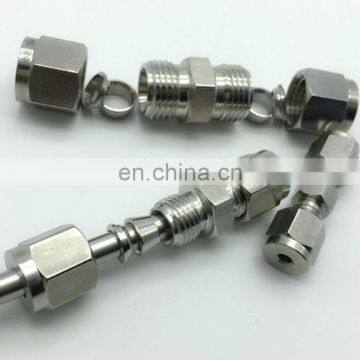 Quick coupler O.D 6 mm hard tube intermediate adapter joint SUS304 stainless steel handing crimp framing connectors