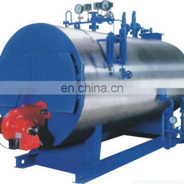 Horizontal oil and gas fired hot water boiler