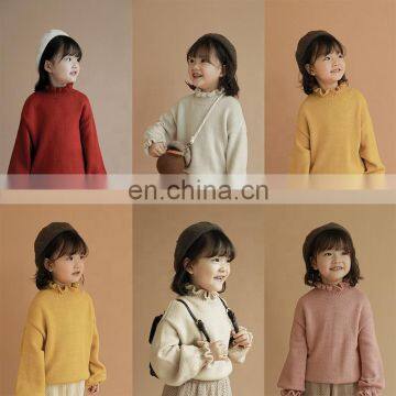 Q1246/Hot Selling Girls Autumn Fashion Thick Warm Sweater Coat Comfortable Cute Baby Girls Sweater Coat