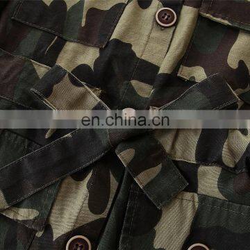 Kids Baby Girls Camo Coats Autumn Fashion Long Sleeve Lapel Trench Camouflage Jackets Girl Long Coat Outerwear photo-5