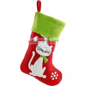 Embroidered Pets Kitty Cat Pattern Christmas Stockings Xmas Gifts Party Decoration Christmas stocking pattern