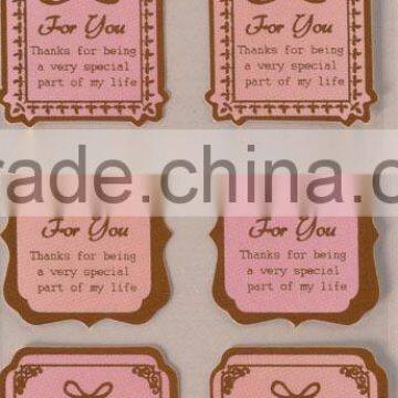 lovely creative cloth stickers, PVC sticker