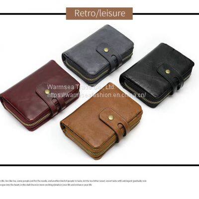 men's mini fashion durable leather wallets purses