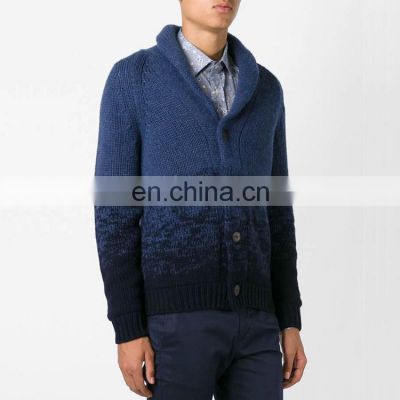 Cashmere Wool Men's Long Sleeve V Neck Cardigan