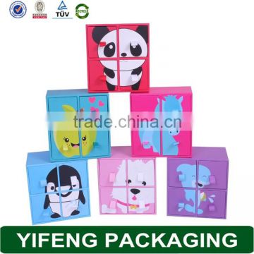 Chinese wholesale custom logo drawer box,high end packing box for gift!