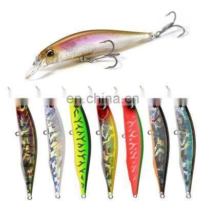 8.5cm 8g 8 colors 3D Bionic eyes Saltwater Fish Baits with Treble Hooks  Suspending  Minnow Bait Fishing