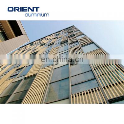 facade louver frame with 6063-T5 aluminium alloy material