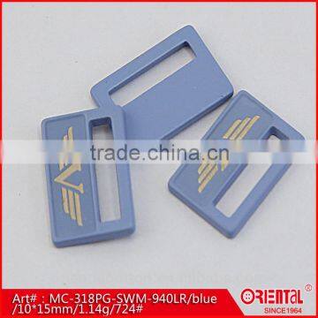 Square Sky-blue Metal Flat Logo Badge photo-4
